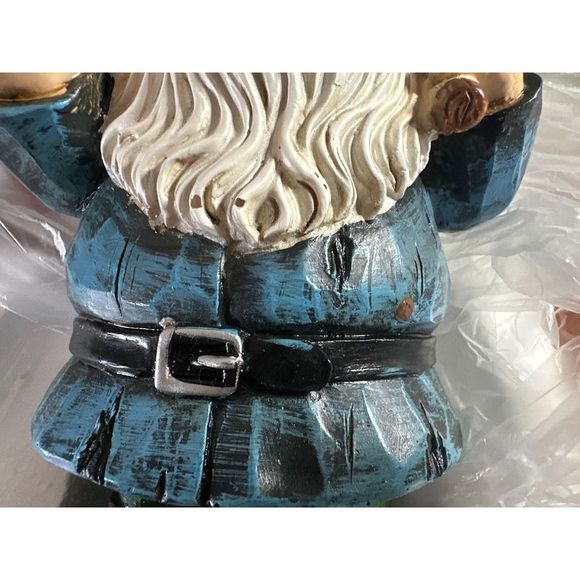 12in Grumpy Gnome Flipping The Bird Garden Sculpture Home Decor Outdoor Statue - Picture 8 of 8